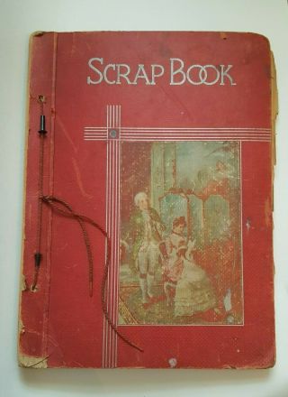 Vintage 1930s Scrap Book Recipes Oversize Scrapbook 14 1/2 X 10 1/4 "