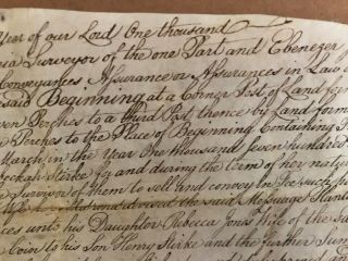 1794 Abington Pennsylvania Parchment Land Deed - T Livezey to E Jones 3