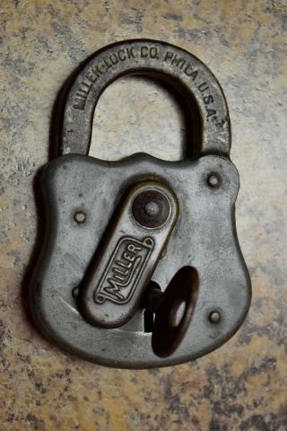 Vintage Miller Lock Co.  Padlock 1800 