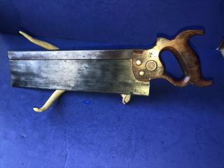 Henry Disston & Sons Cast Steel Arched Logo 14 " 11 - Tpi Backsaw W/applewood Handle
