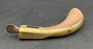 H Huber Philadelphia Leather Cutting Pistol Grip Draw Gauge Brass Rose Wood Tool