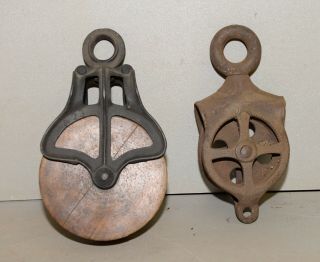 Early Louden A23 Pulley & Cast Iron Star Collectible Hay Trolley Vintage Parts