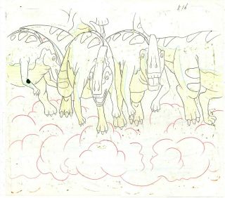 Cadillacs & Dinosaurs Tv Series Animation Production Drawing / 1993