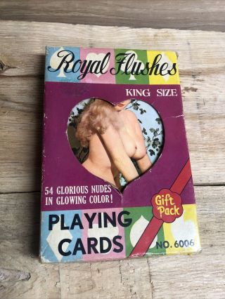 Vintage Royal Flushes - King Size Deck Of 54 Glorious Nude Color Playing Cards