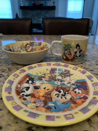 Wedgwood Baby Looney Tunes Colorful Fine Glass Cup Bowl Plate