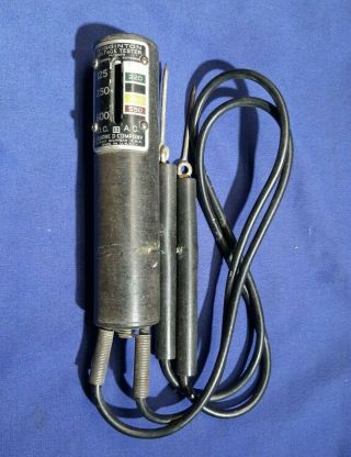 Vintage " Wiggy " Wigginton Voltage Tester Ac/dc Square D Company 125 - 600 Dc