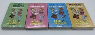 Vintage 1981 The Big " G " Characters Playing Cards Set Of 4 With Ship Box