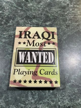 Iraqi Most Wanted Playing Cards Military Iraq Saddam Factory