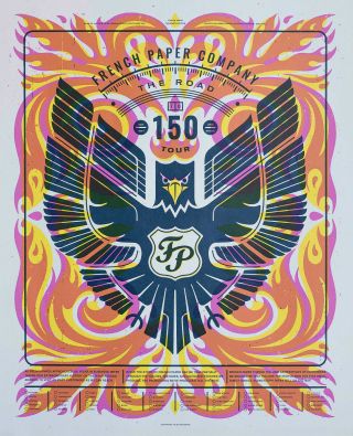 French Paper Co.  Road To 150 Tour Firebird Poster Charles Anderson Csa Design