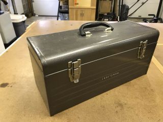 Vintage Sears Craftsman Steel Metal Machinist Tool Box 20 " W/ Tray