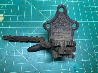 Vintage J.  H.  Williams & Co Vulcan No.  1 Chain Pipe Vise 1/8” - 2” Pipe Usa.  1904