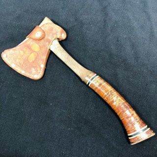 Vintage Estwing Hatchet W/ Leather Sheath Woodworking Tool Made In Usa