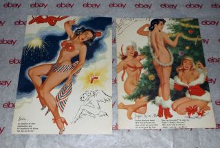 1950S 9 DIFF SEXY PIN UP GIRL LITHOGRAPHS BY BILL RANDALL 3