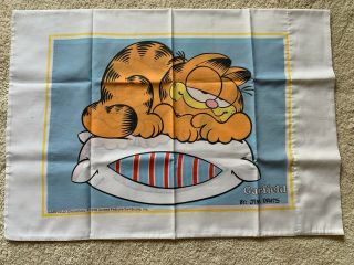 Vintage Garfield The Cat By Jim Davis 1978 Pillowcase Double Sided