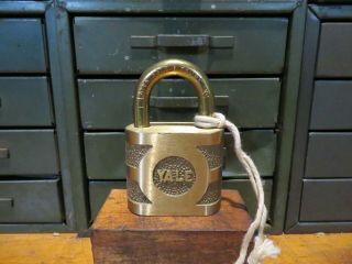 Vintage Yale Padlock With Keys Brass Or Bronze