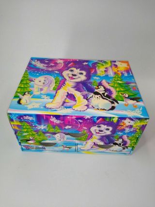 Lisa Frank Jewelry Storage Box Stationery Craft Husky Polar Bear Penguin