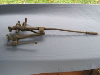 Vintage Blacksmith Vise Post Leg Jaw 45 In Long 3 3/4 In Jaws