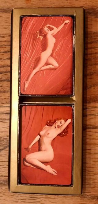 Vintage MARILYN MONROE Pinup Playing Cards 2 DECKS Black Velvet Box 2 JOKERS 2