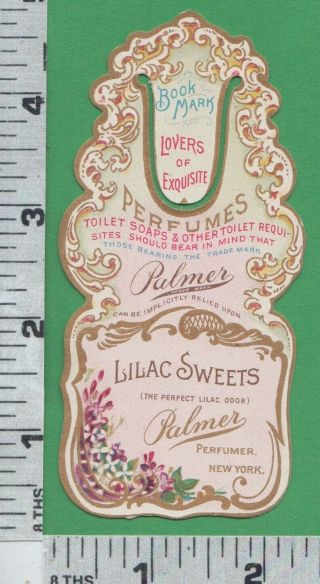 C654 Palmer Lilac Sweet Perfume Die - Cut Advertising Bookmark Frangipanni Rob Roy