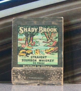 Vintage Matchbook U3 Kansas City Missouri Kentucky Shady Brook Whiskey Illinois