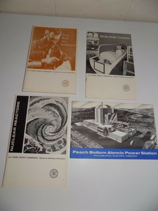 Set Of 4 Atomic Energy Booklets Nuclear Reactors Peach Bottom Radiation