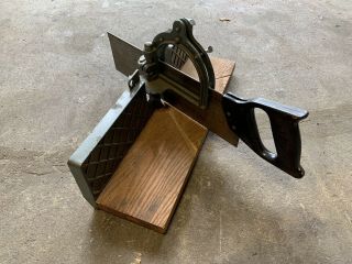 Vintage Sears/craftsman Miter Box With Saw