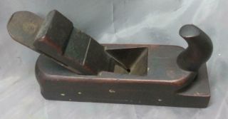 Old Antique Woodworking Tool Smoothing Plane Wood Cabinetry Wooden Signed