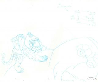 He - Man Motu Battle Cat Production Animation Cel Drawing Filmation 1980s Bl