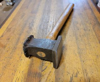 ANTIQUE Tools Flat Face Double Peen HAMMER RARE Blacksmith Anvil Tool 3LBS ☆USA 3