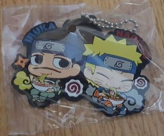 Anime Stationary Naruto Shippuden Iruka & Naruto Rubber Strap Keychain
