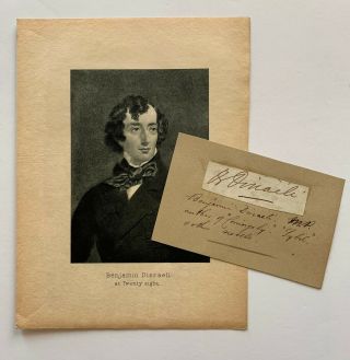 Benjamin Disraeli Signature Rare Document Signed
