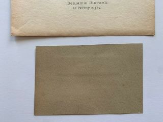 Benjamin Disraeli Signature Rare Document Signed 3