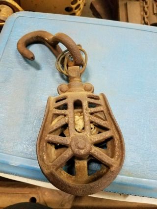 Myers Hay Trolley Carrier Pulley Antique Old Vintage Farm Barn