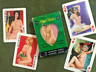 Royal Flushes Gorgeous Vintage Pin Up Playing Cards Discontinued,  Rare