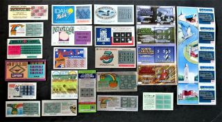 First Issue Instant Sv Lottery Tickets From 20 Diff.  States,  Issued 1975 - 2006