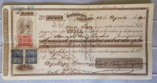 Peru Bill Of Exchange Hacienda Cayalti 1901 Farming Draft 2500 Soles Silver