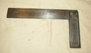 Vintage Metal Try Square By Disston Old Woodworking Tool Square