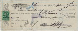 Canada Prince Edward Island Summerside Sight Bill 1882 Revenue Cgb