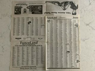 Funcoland Newspaper Vintage Ad Price List - June 2000
