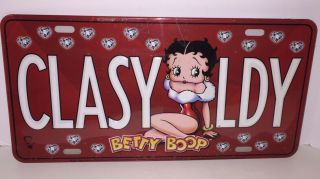 Betty Boop Clasy Ldy Classy Lady License Plate.