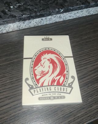 David Blaine White Lions Series B (red) Playing Cards