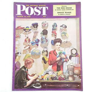 The Saturday Evening Post March 10,  1945 John Falter Cover Illustration Wwii