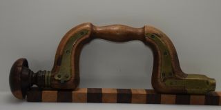 Vintage T.  E.  Wells & Co.  (sheffield) Plated Wood Brace (inv J072)