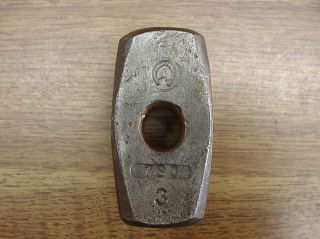 Antique Atha 780 3lb Sledge Hammer Head,  4 ",  100,  Yr Old Steel,  L@@k