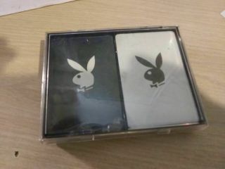 Boxed Double Deck Of Playboy Logo Playing Cards.  Normal Deck - No Models On Face.