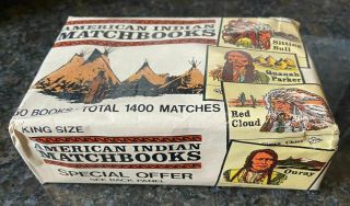 Vintage American Indian Matchbooks 1979 Ohio Match Company Pkg 50 Old Stock