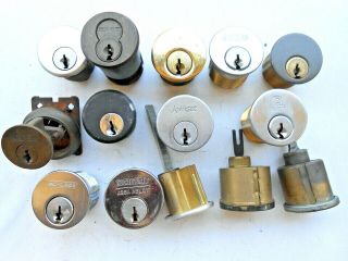 14 Locks Cylinders Mul - T - Lock,  Everest,  Best,  Yale.  No Keys