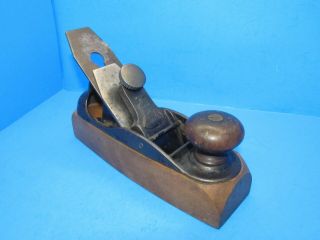 As - Is Stanley No 122 Liberty Bell Wood Plane W/ 1876 Patent On Iron Blade Cutter