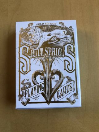 David Blaine Gold Split Spades Playing Cards Gold Foil Rare Metalluxe Edition