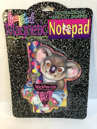 Vintage Lisa Frank Magnetic Notepad Graffiti Locker Koala Bear